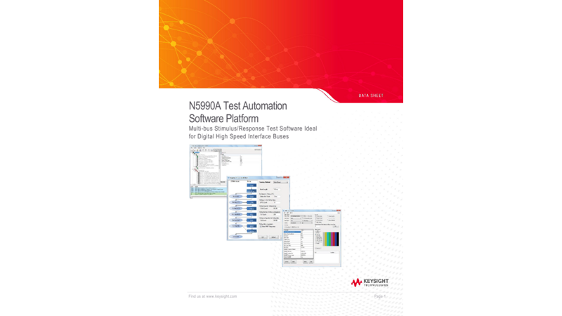 N5990A Test Automation Software Platform